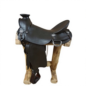 Accessoires sportifs de luxe à prix abordable, selle d'équitation anglaise en cuir véritable, siège souple et très confortable - Product Image 1