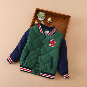 Chaquetas Bomber de Alta Calidad Estilo Occidental para Niños, Chaquetas Bomber Bordadas con Diseño Argyle para Niños de 3 a 12 Años - Product Image 1