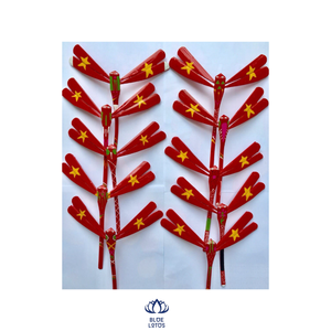 Libélula de bambú de equilibrio con pintura de varios colores-Decoración de bodas, decoración del hogar-Juguete DE REGALO/Ms Hani - Product Image 1