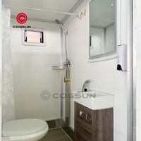 Remorque de toilettes mobiles personnalisée Cogsun avec installation rapide et fonctionnalités fiables Remorque de toilettes portables avec salle de douche