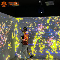 Système d'écran de projection Logiciel de mélange de bord de projection interactif virtuel d'art numérique dynamique immersif holographique