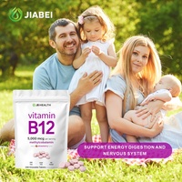Comprimés de vitamine B12 personnalisés en marque blanche OEM/ODM, soutiennent le métabolisme énergétique des adultes, complément nutritionnel