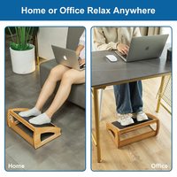 Repose-pieds réglable sous le bureau Repose-pieds ergonomique pour sous le bureau avec 3 positions de hauteur Tabouret en bois sous le bureau