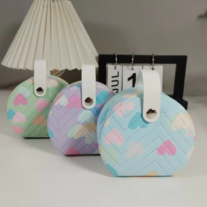 Manufacturer's direct supply of high-end customized logo luxury Pu <b>leather</b> jewelry box ring box - Product Image 1