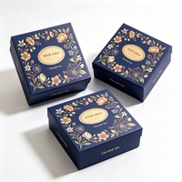 Boîte en carton écologique personnalisée avec logo imprimé pour chocolats de fête, emballage cadeau de détail pour bonbons