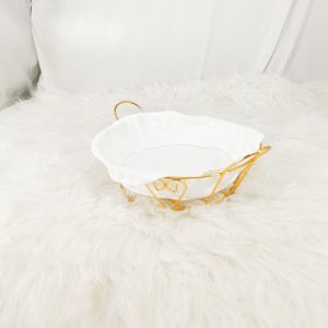 Con scatola di immagazzinaggio della borsa di stoffa cestino di immagazzinaggio del filo di acciaio del pane della frutta dello spuntino dall'aspetto <span class=keywords><strong>Vintage</strong></span> moderno con le maniglie - Product Image 2