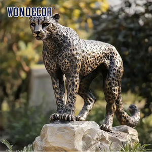 Statue in Bronzo a Grandezza Naturale per Decorazione Giardino Esterno e Statue di Giaguaro in Bronzo - Product Image 2