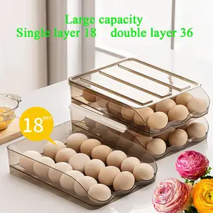Boîte en plastique transparent support de stockage boîte de rangement des œufs réfrigérateur boîte de rangement des œufs réfrigérateur de cuisine boîte de rangement des boulettes
