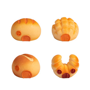 Simulated Bread House Resin Miniature Decorations Cartoon Cute Desktop Ornaments Round Shape <b>Plastics</b> And Resins D1844 - Product Image 1
