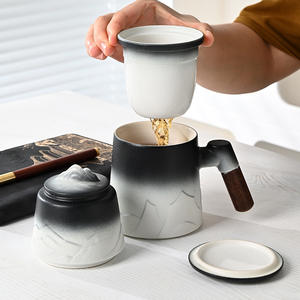 Juego de Té en Caja de Regalo, Taza de Cerámica con Cuchara y Cuchillo para Oficina, Celebración de Aniversario, Logotipo Personalizado, Origen Dehua - Product Image 2