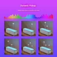 Diffuseur d'arômes méduse dynamique à succès avec capteur sonore, veilleuse colorée et humidificateur ultrasonique pour bureau et maison
