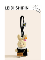 Porte-clés Lapin en Peluche Kawaii au Design Anime, Breloque de Sac Mignonne, Jouet en Peluche Doux pour Filles, Pendentif Durable pour Sac à Dos