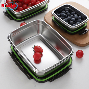 กล่องข้า<span class=keywords><strong>ว</strong></span>สแตนเลส 304 ขนาด 1800 มล. แบบขายส่ง ใช้ซ้ำได้ ฝาปิดกันรั่วพร้อมฝา <span class=keywords><strong>PP</strong></span> - Product Image 5