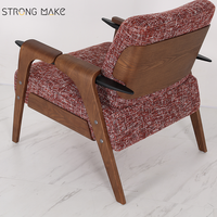Fauteuil de salon simple au design moderne de luxe Fauteuil de détente minimaliste et occasionnel en bois pour la maison