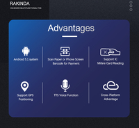 Máquina Inteligente para Venta de Boletos de Autobús con Función de Pago por NFC y Código QR, Pantalla TFT de 5 Pulgadas y Comunicación Inalámbrica Rakinda RD300
