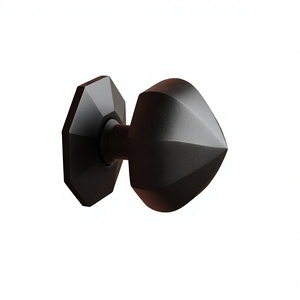 Poignée de porte moderne en métal noir avec design géométrique pour armoire et porte, poignée décorative vintage en promotion - Product Image 1