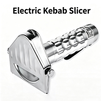 BOTE CE Nouvelle Machine à découper le döner électrique en acier inoxydable, trancheuse à shawarma et kebab, portable semi-automatique