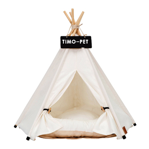 Tente pour animaux domestiques, lit avec fonction tipi avec coussin épais, pour chiens et chats, convient à l'intérieur et à l'extérieur - Product Image 1