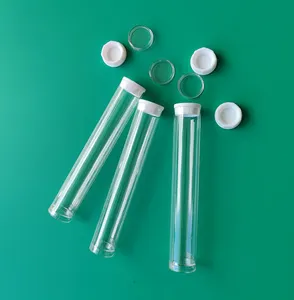 Embalagem transparente de plástico transparente personalizada, tubo redondo de plástico transparente