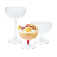 Verres à cocktail populaires Tengqun en plastique ABS à tige fine, gobelets à martini et coupes pour fêtes, origine Chine