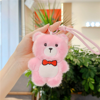 Porte-clés Pendentif Ours en Peluche Mignon en Coton PP, Jouet de Sac, Poupée Décorative