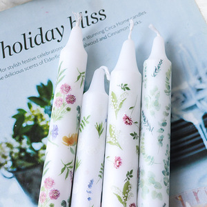 Floral Pattern Taper <b>Candles</b> Hand Painted Flower Design Home Decor <b>Stick</b> <b>Candles</b> Factory Wholesale Export - Product Image 4