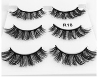 3 paires de faux cils synthétiques naturels quotidiens en boîte rose, style long, réalistes 6D 8D 8-20 mm, naturellement doux et délicats