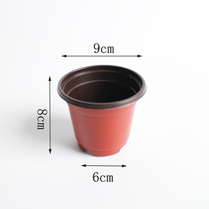 Pots de plantes en plastique <span class=keywords><strong>terre</strong></span> <span class=keywords><strong>cuite</strong></span> bicolore en gros avec trou de drainage, écologiques, différentes tailles disponibles - Product Image 2