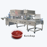 Machine de remplissage automatique haute performance pour liquides visqueux : pâtes, sauces, miel, confiture de myrtilles, yaourt, jus de fruits