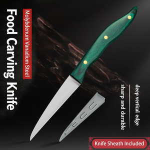 Set di <span class=keywords><strong>Coltelli</strong></span> da Cucina <span class=keywords><strong>per</strong></span> Intaglio, Scultura e Modellazione, <span class=keywords><strong>per</strong></span> Incisione, Pelatura di Frutta e Verdura, in Metallo Durevole con Manico in <span class=keywords><strong>Legno</strong></span> - Product Image 2