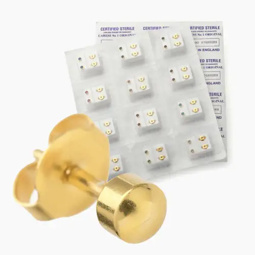 Ear piercing studs EARRINGS STUD CERTIFIED sterile gold silver color C529