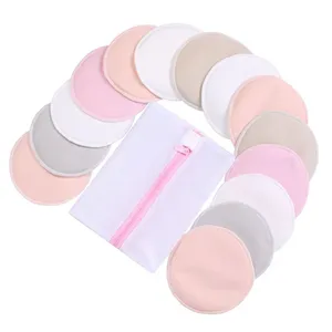 Super Absorbency Bamboo Nursing Pads Laundry Bag Waterproof Feeding Pad Reusable Washable Contoured Breast Nursing Pads For Mum