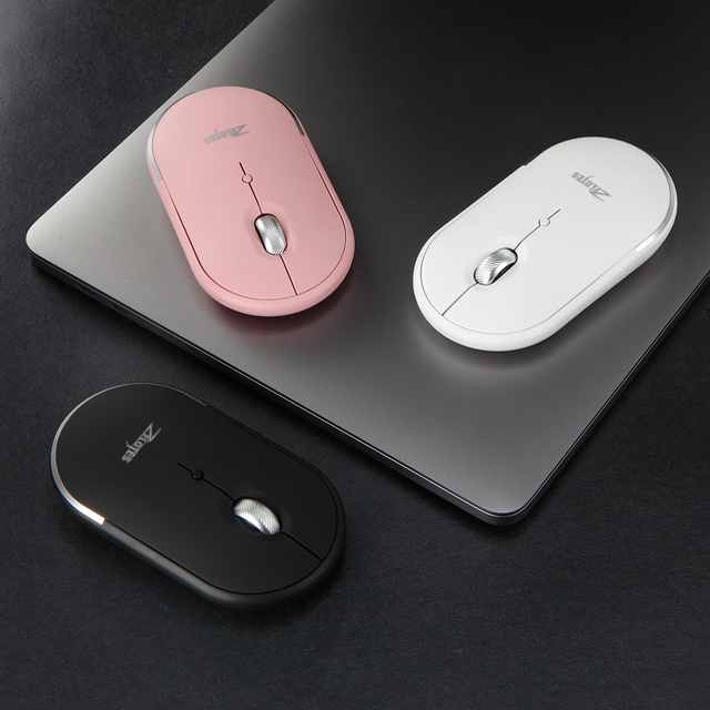 ZELOTES F-11Rechargeable Aluminum Alloy 3 Device Connection Mini Thin Silent Wireless Optical Mouse for Office
