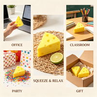 Jouet sensoriel en forme de fromage, TPR extensible et souple, en forme de tranches de fromage triangulaires, à presser, anti-stress, apaisant, cadeau pour enfants et adolescents