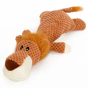 Grosir mainan boneka hewan tahan banting anjing baru mainan kunyah anjing berderit untuk anjing kecil Medium agresif