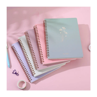 Carnet à spirale ligné personnalisé format A5 avec reliure cousue et couverture en papier pour l'école, le travail ou comme journal - 3306
