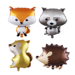 Venta al por Mayor de 5 Globos de Aluminio con Forma de Animales, Globos de Helio, Set de Globos de Safari, Bosque, <span class=keywords><strong>Erizo</strong></span>, Ardilla, Zorro, Mapache - Product Image 6