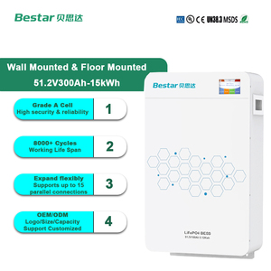 Sistema de Baterías de Litio LiFePO4 BESTAR Apilable IP65 51.2V 100Ah-314Ah 5-15kWh, Híbrido, Comunicación CAN - Product Image 6