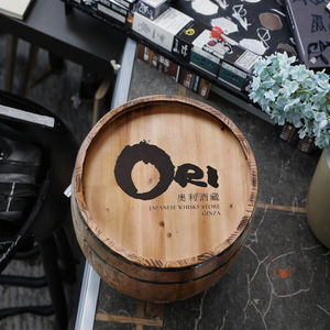 Barril <span class=keywords><strong>de</strong></span> <span class=keywords><strong>Vino</strong></span> Antiguo <span class=keywords><strong>de</strong></span> Roble Sostenible <span class=keywords><strong>de</strong></span> 55 cm <span class=keywords><strong>de</strong></span> Diámetro, Truncado, para Montar en la Pared, Decoración <span class=keywords><strong>de</strong></span> Pascua, Pintado a Mano en Rojo - Product Image 5