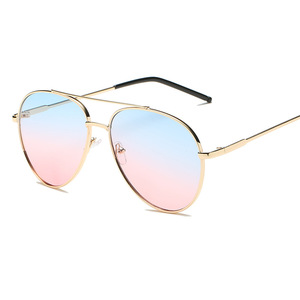 Parsons Metal Frame <b>Gradient</b> Lens Full Rim <b>Sunglasses</b> Oval Pilot Style Unisex UV400 Sun Protection 9815 - Product Image 4