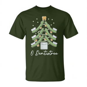 Camiseta Dental con Diseño de Árbol de Navidad O Dentistree Th Brush - Product Image 2