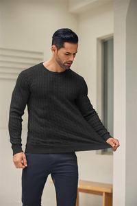 उच्च गुणवत्ता वाले पुरुषों की लंबी आस्तीन क्रू गर्दन स्वेटर | शरद ऋतु की सर्दियों में गर्म कैनिट स्वीटशर्ट - Product Image 6