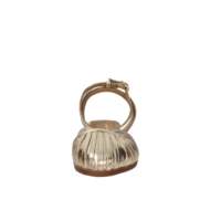 Sandales plates à bout pointu tendance été Femme Platinum, taille 36, talon de 1,5 cm, cuir véritable, confortables, fermeture à boucle