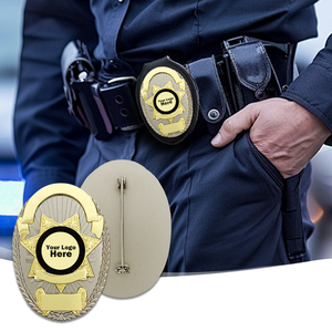 Bedrijfsleiding Beveiliging met Lederen Portemonneeclip Fabriek Aanpasbaar Kleine MOQ Roestvrij Beveiligingsbadge - Product Image 6
