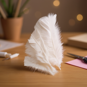 ILAN Pluma 14Cm Bianco 6 Pezzi Piume Decorative - Product Image 2