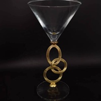 Flûte à champagne en métal diamant personnalisé domestique haut de gamme verre à vin rouge européen tige ronde en acier inoxydable gobelet en verre à vin rouge