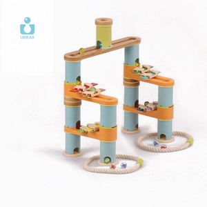 UDEAS New Kids Children <strong>Marble</strong> <strong>Run</strong> Intelligence Music Constructing Toy Wooden <strong>Building</strong> <strong>Block</strong> Sets - Product Image 1