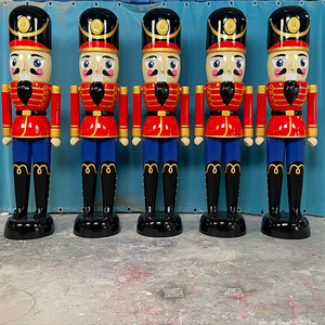 Casse-noisette de Noël, soldat géant, taille réelle, 2 m, 6 pieds, modèle sculpté en résine réaliste - Product Image 3