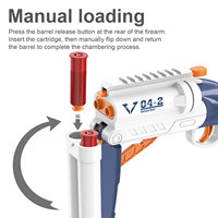 Jouets de pistolet manuels en plastique avec 10 balles souples, pistolet à air comprimé, pistolet à éjection de douilles, fusil pour garçons