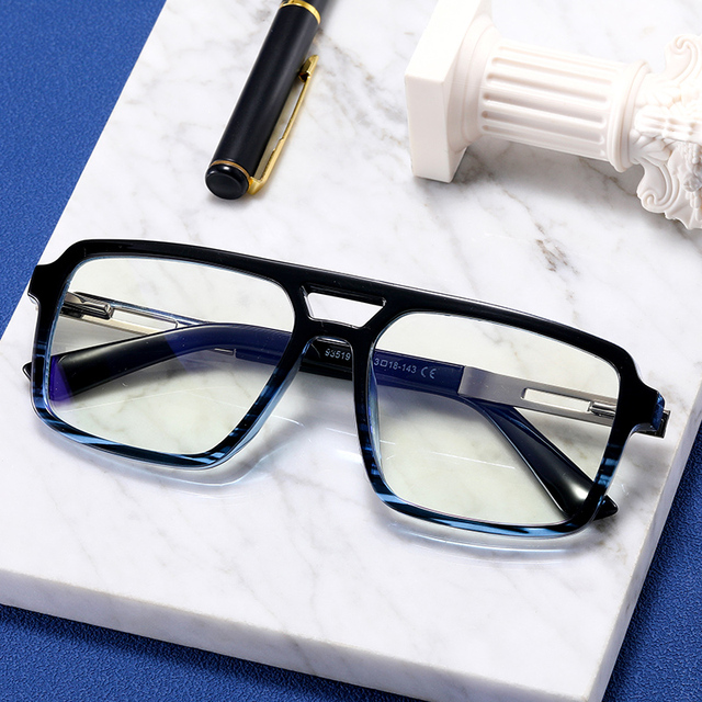 TR90 Fashion Optical Frame Glasses Unisex Double Bridge Men's Business Lenses Sports Myopia Style Plastic Material Reading